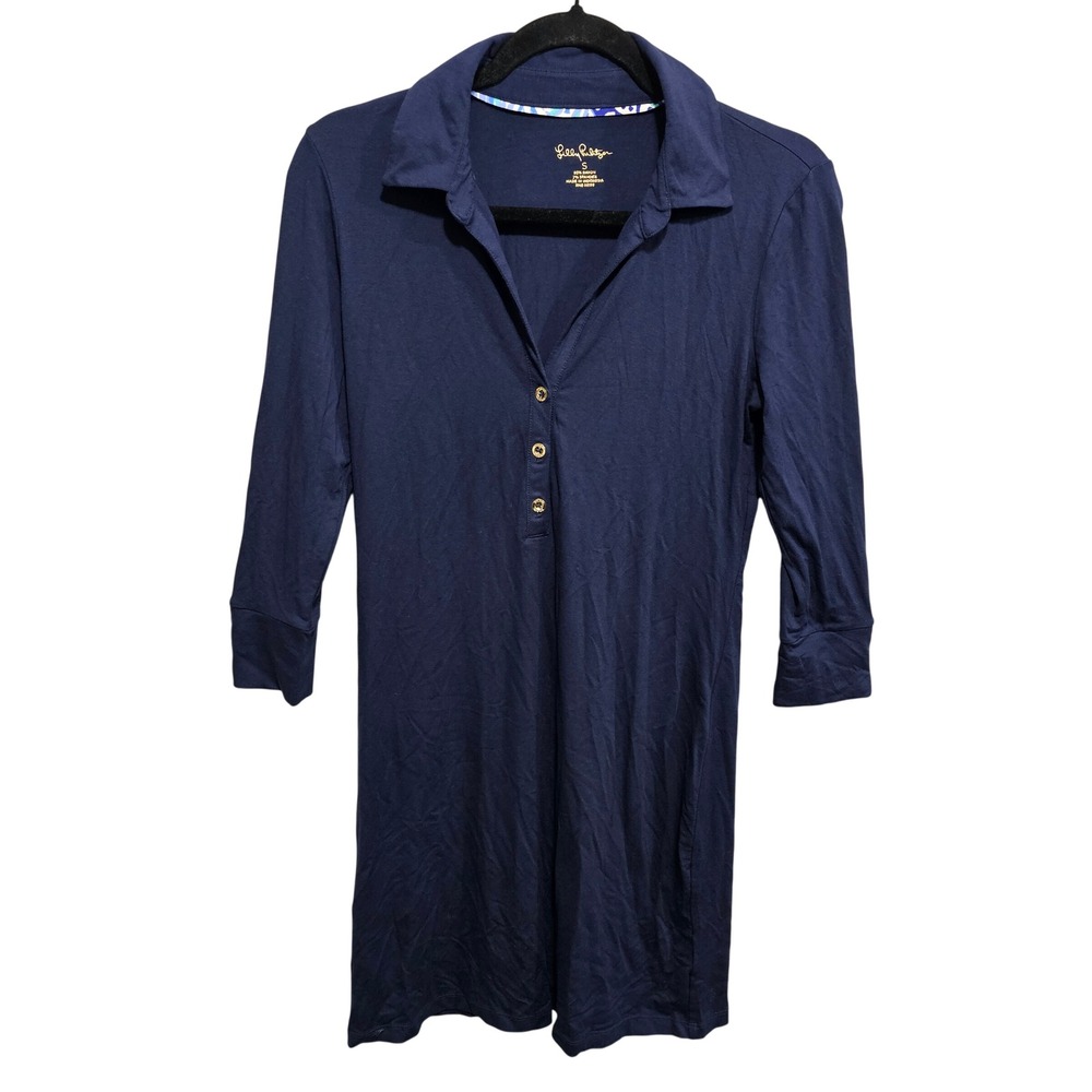 Lilly Pulitzer Ansley Polo Dress Size‎ Small Navy Blue NWT